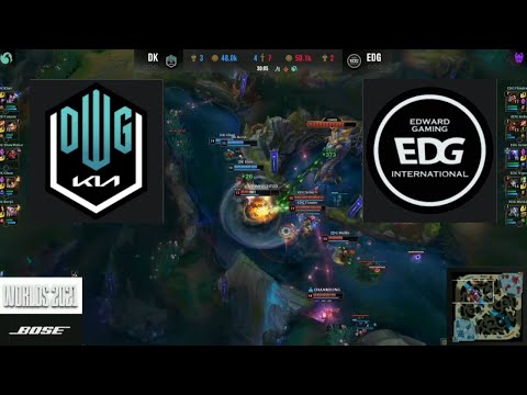 EDG ACE's DK Take Baron and Soul - DK vs EDG - Game 1 Highlights Worlds Finals 2021