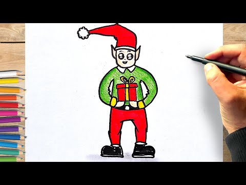 Comment dessiner un lutin de noel facile