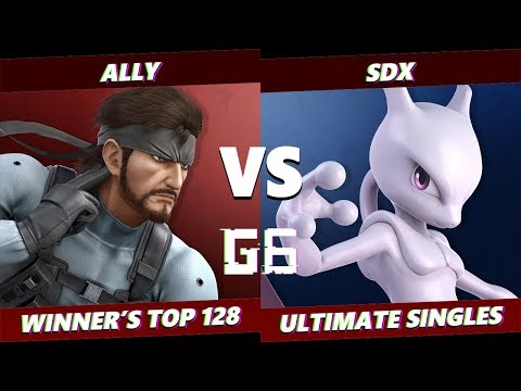 Glitch 6 SSBU -  Ally (Snake) VS  SDX (Mewtwo) Smash Ultimate Winner's Top 128