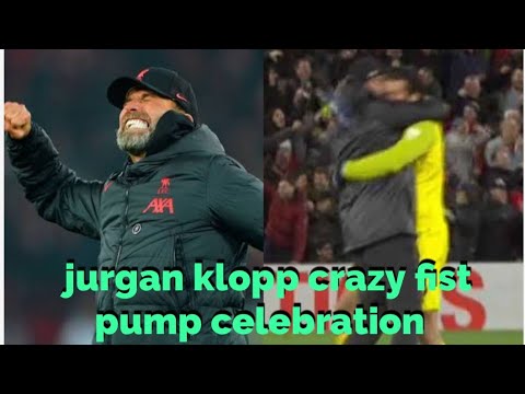 Jurgan klopp crazy fist pump celebration |  Liverpool vs Everton 2-0 |