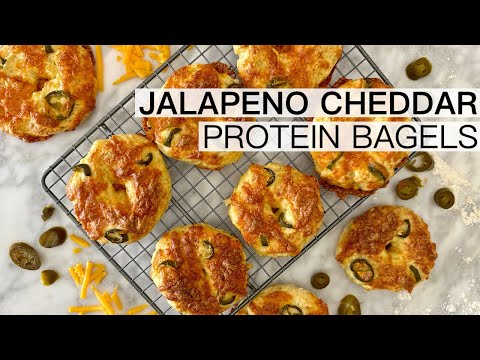 High-Protein Jalapeño Cheddar Bagels | Easy 2-Ingredient Dough Recipe!