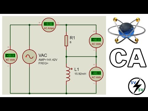 Exercício de Circuito série RL em CA - Análise e simulação