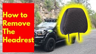 How to remove & adjust a headrest in a Ford Ranger, Mazda BT 50, Ford Ranger Raptor or Wildtrak DIY