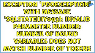 Invalid parameter number: number of bound variables does not match number of tokens