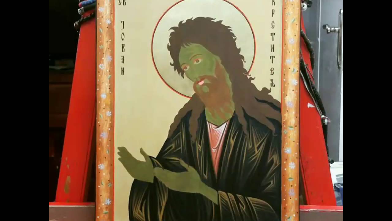 Iconography art, The icon of St John the Baptist, iconography Zoran Tomic