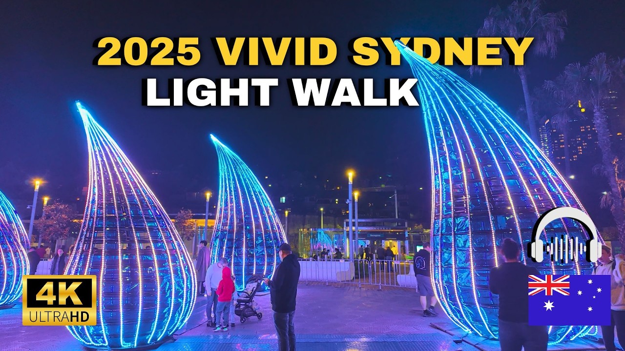 Experience a walking tour through Vivid Sydney Festival.