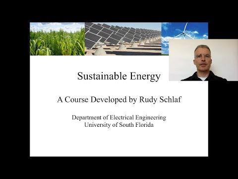 Introduction to the Sustainable Energy Course