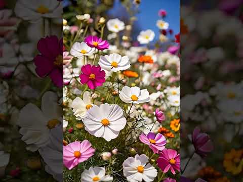 the beautiful cosmos flowers.#Ai #generated #naturebeauty