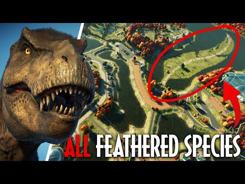 FEATHER PARK On A Custom Island | Jurassic World Evolution 2 All Feathered Species Park Tour