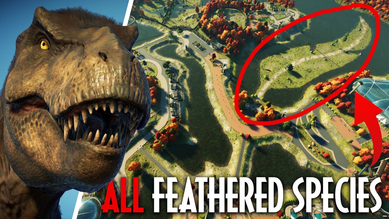 FEATHER PARK On A Custom Island | Jurassic World Evolution 2 All Feathered Species Park Tour