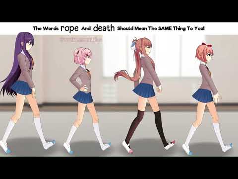 Dr. livesey walk meme but it's Doki Doki Literature Club! (DDLC animation)