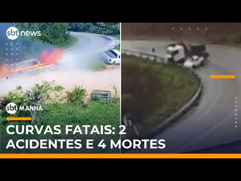 “Curvas da morte”: Dois acidentes deixam quatro mortos no Sul do país | #SBTManhã