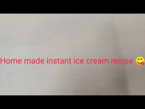 Home making instant ice cream recipe