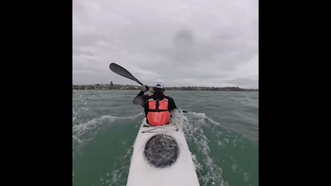 Very choppy sea! #surfski #choppy #downwind #newzealand