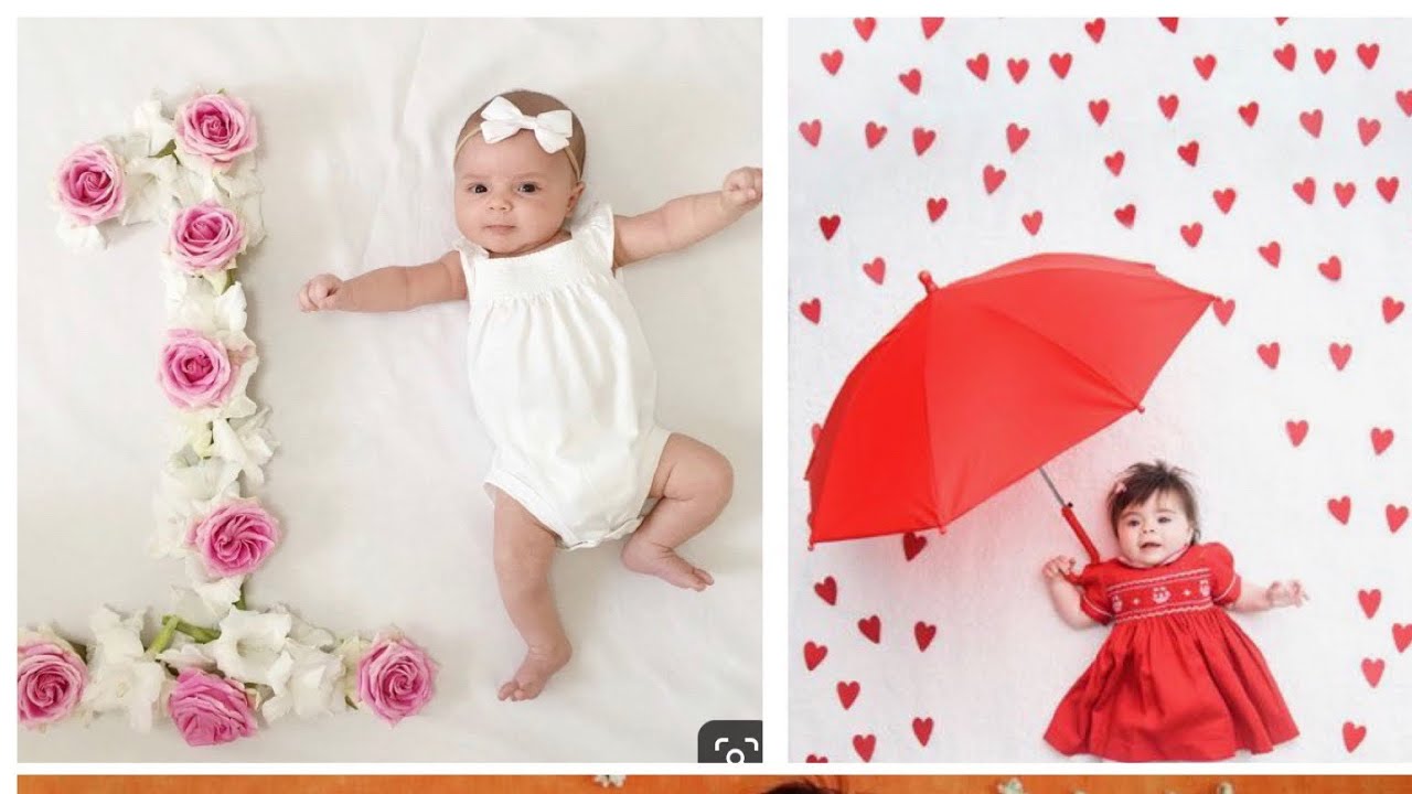 DIY/ baby photography ideas with simple and easy things at home 😍