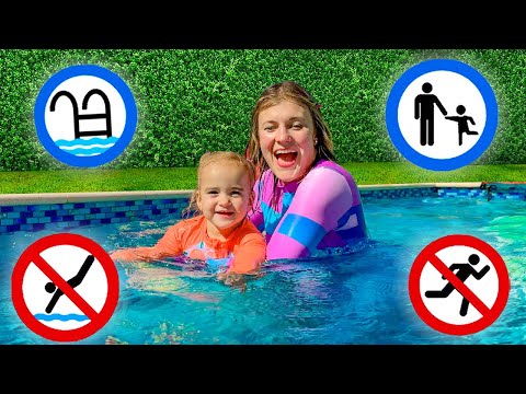 Alice learns safety rules in the pool - Useful story for kids