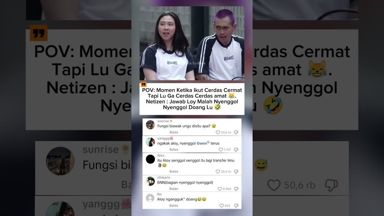 Momen King Aloy ikutan Cerdas Cermat #kingaloy