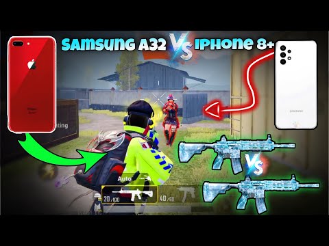Samsung Galaxy A32 vs iPhone 8 Plus PUBG TEST COMPARISON || TDM M416 ONLY || Who Will Win?
