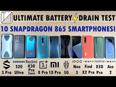 MAX Refresh Rate Battery Life DRAIN TEST - 10 Snapdragon 865 Powered Smartphones!