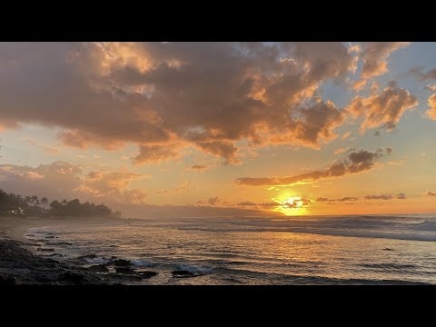 Go Walking!  Beautiful sunset at Sunset Beach, Oahu, Hawaii