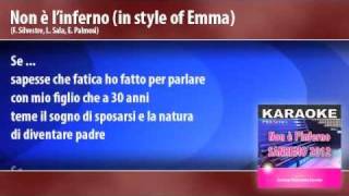 Non è l'inferno (in style of Emma)  - Karaoke - Base strumentale con testo - Sanremo 2012