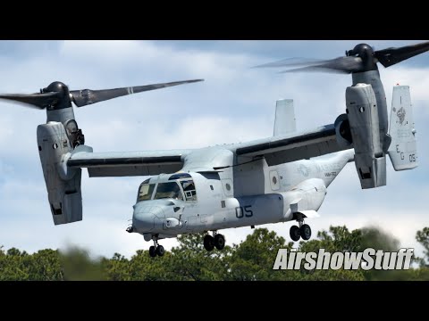 USMC MV-22 Osprey Demo (Saturday) - MCAS Cherry Point Airshow 2024