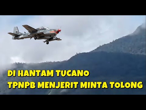 SECONDS AS THE TNI SUPER TUCANO CLASSIFIES THE PAPUAN GROUP'S HEADQUARTERS IN THE MOUNTAINS