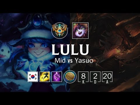 Lulu Mid vs Yasuo - KR Challenger Patch 8.19