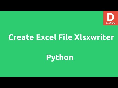 Create Excel file with Python and XlsxWriter