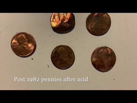 Difference Between Pre 1982 And Post 1982 Pennies - Science Fair