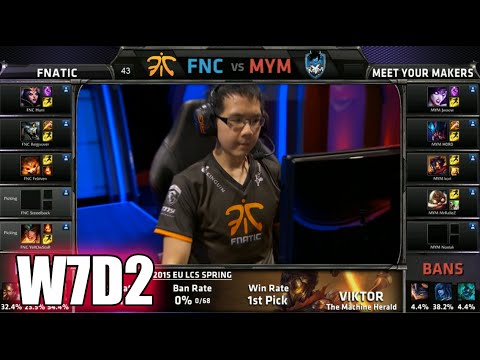 Fnatic vs MeetYourMakers | S5 EU LCS Spring 2015 Week 7 Day 2 | FNC vs MYM W7D2G3 VOD 60FPS