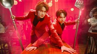 M!LK佐野勇斗＆吉田仁人、凛々しい赤スーツ姿！　ホットペッパーグルメ新ウェブCM「席押さえ召喚」編