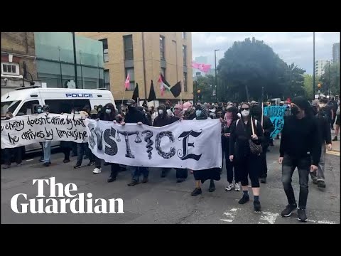Anti-racism protesters defend London hotel housing asylum seekers