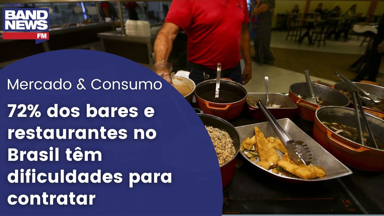 72% dos bares e restaurantes no Brasil têm dificuldades para contratar