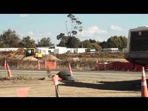 Construction of the Waikato Expressway, Cambridge section, May to June 2014