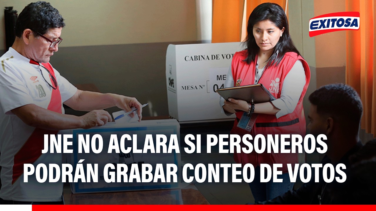 🔴🔵 JNE no aclara si personeros podrán grabar el conteo de votos en Segunda Vuelta