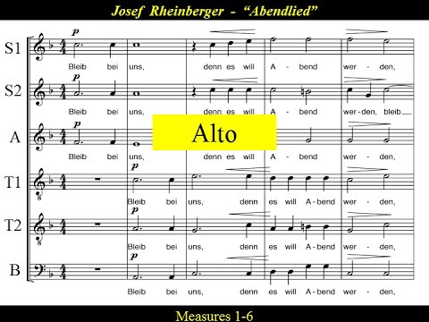 Rheinberger- "Abendlied" Op.69 No.3 - Alto