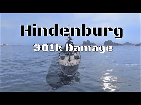 Hindenburg T10 German Cruiser | 301k Damage | World of Warships
