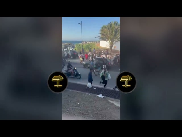 Masivo ataque desde Marruecos intentando invadir Ceuta