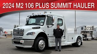 A preview image of the linked video showcasing 2024 Freightliner M2 106 Plus Summit Hauler