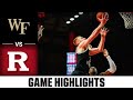 Wake Forest vs. Rutgers Men's Basketball Highlights (2022-23)