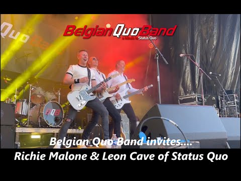 Richie Malone & Leon Cave of Status Quo together with Belgian Quo Band.