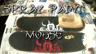 Mouse Spray Paint Stencil Skateboard Grip Tape