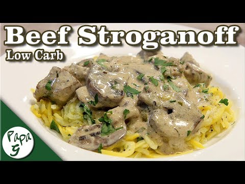 Beef Stroganoff with Buttered Garlic Zoodles - Low...
