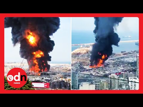 Beirut: Huge Fire Breaks Out at Port A Month After Explosion