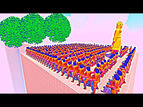100 GOLDEN HALFLING + GIANT vs EVERY GOD - Totally Accurate Battle Simulator TABS