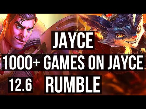 JAYCE vs RUMBLE (TOP) | 1000+ games, 1.5M mastery, Legendary, 13/3/7 | BR Master | 12.6