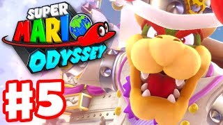 Super Mario Odyssey - Gameplay Walkthrough Part 5 - Bowser Fight in Cloud Kingdom! (Nintendo Switch)