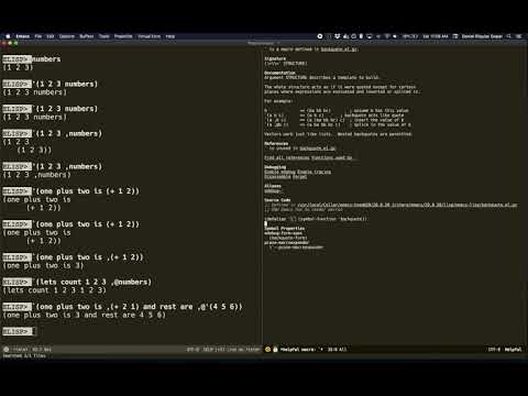 Elisp Tutorial Part 8 - Backquote and Splice Operator