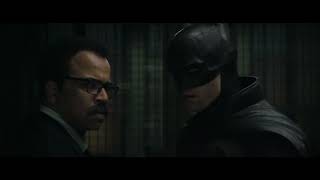 After Batman gets cornered at the Gotham police station, Jim Gordon helps him escape by giving him a key and letting him punch him in the face. The Bat makes a daring escape from the building as he zips to the rooftop with his grappling gun, only to glide back down to the streets in a killer flight suit. And you gotta hand it to him for being able to walk after that epic fail of a landing.
